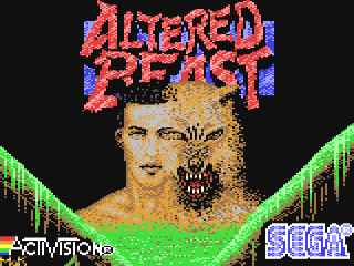 Altered Beast title screen for Commodore 64